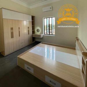 Combo tu nhua dai loan cao cap, giuong nhua hien dai, ban trang diem guong sieu net MT 011007