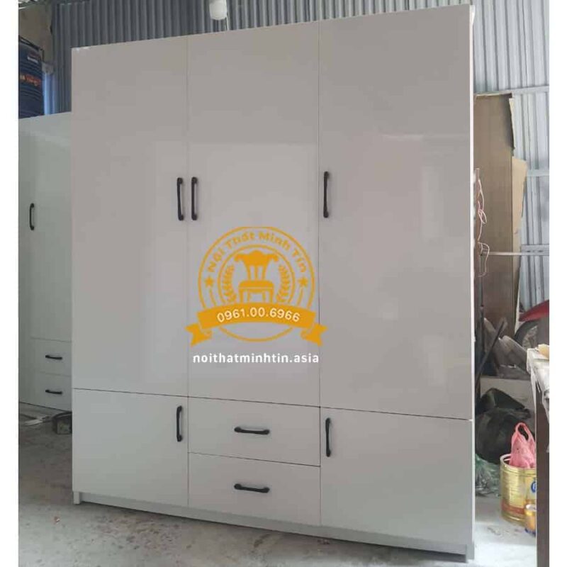 Tu nhua dai loan 3 canh mo 2 ngan keo va 2 ngan nho cua mo đung quan ao, giay, dep MT 03016 (1)