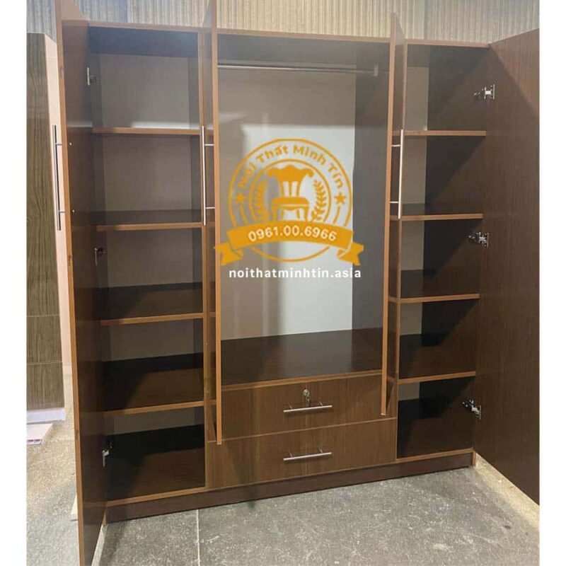 Tu nhua dai loan 4 canh cua mo 2 ngan keo lon dung quan ao MT 0424 (4)