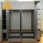 Tu nhua Dai Loan Ecoplast 4 canh cua mo kem 2 ke trang tri MT 30010 (1)