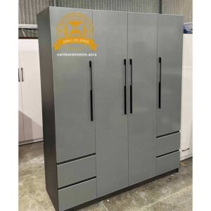 Tu nhua Dai Loan Vincoplast 4 canh cua mo 4 ngan keo dung quan ao MT 30029 (2)