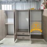 Tu nhua dai loan dung quan ao 6 canh cua mo, 2 ngan keo lon tien dung MT 06035 (2)