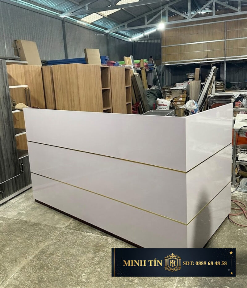 Minh Tín BTN0401V Bàn thu ngân nhựa VincoPlast chữ L 3 ngăn kéo (4)