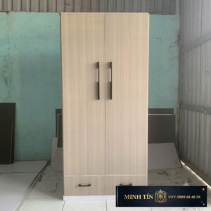 Minh Tín TA0201 – Tủ quần áo 2 cánh cao 1m8 2 hộc kéo – 1 kệ – 1 thanh treo (1)
