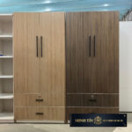 Minh Tín TA0204 – Tủ quần áo 2 cánh 2 hộc kéo lớn – 1 kệ – 1 thanh treo (2)