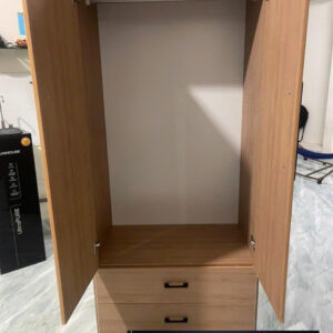 Minh Tín TA0204 – Tủ quần áo 2 cánh 2 hộc kéo lớn – 1 kệ – 1 thanh treo (5)