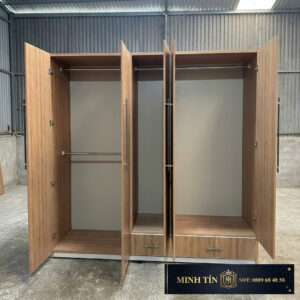 Minh Tín TA0502 – Tủ quần áo 5 cánh cao 2m 2 hộc kéo – 2 kệ – 4 thanh treo (2)