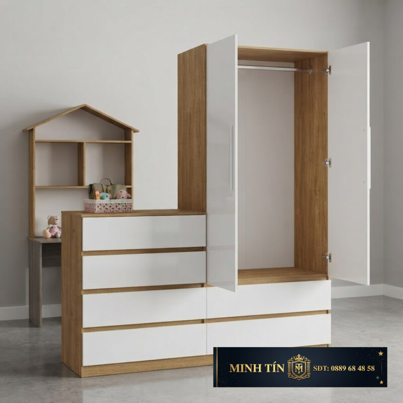 Minh Tín TEB02015V – Tủ trẻ em nhựa VincoPlast ngang 1m44 – 6 ngăn kéo lớn (1)