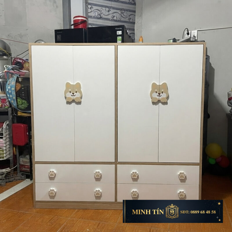 Minh Tín TEB0401Z – Tủ trẻ em nhựa ZukoPlast 4 cánh ngang 1m48 4 ngăn kéo (2)