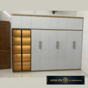 Tủ quần áo cao cấp 8 cánh nhựa ZukoPlast cánh kính cường lực khung nhôm cộng đèn led TA0801ZKKL (2)