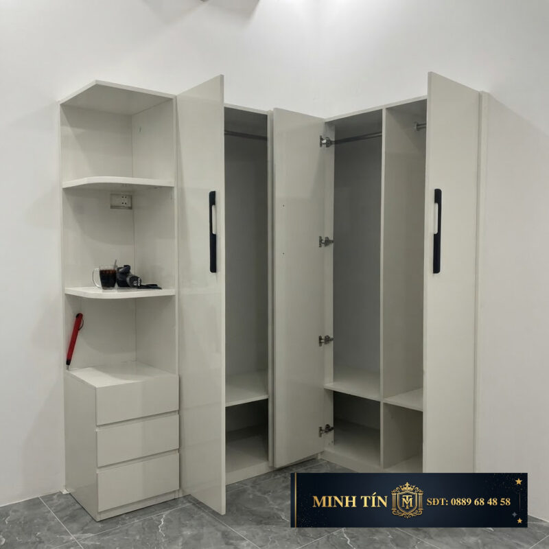 Tủ quần áo nhựa cao cấp ZukoPlast chữ L Kèm kệ trang trí TA0401KZK (2)